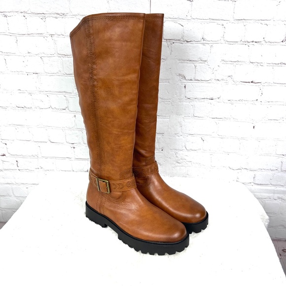 🚫SOLD! •NIB🤩|•ZODIAC•| Solana' Big Heavy Rubber Tread Knee High Vegan Boots - Picture 2 of 16